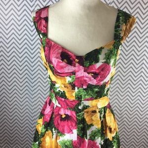 London Times floral fit n flare halter dress